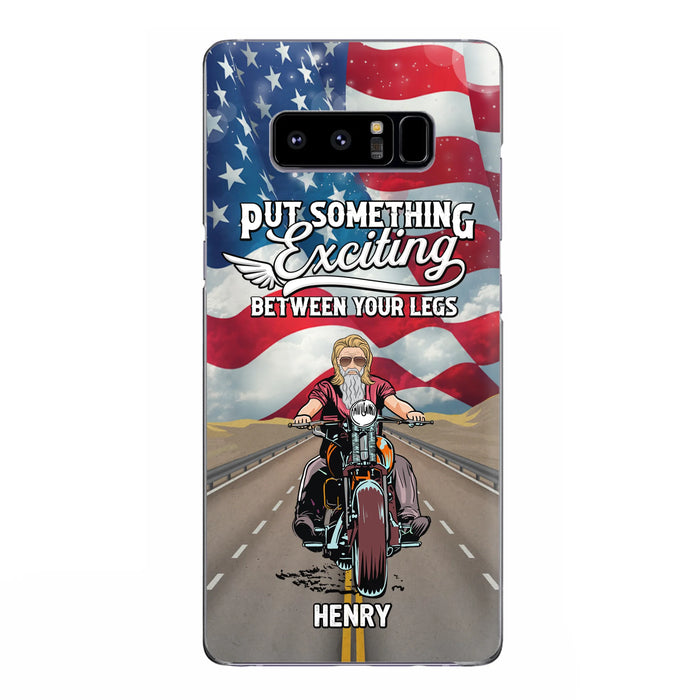 Custom Personalized Biker Phone Case - Gift Idea For Biker/Independence Day - Put Something Exciting Between Your Legs - Case For iPhone/Samsung