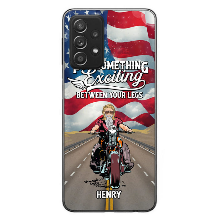 Custom Personalized Biker Phone Case - Gift Idea For Biker/Independence Day - Put Something Exciting Between Your Legs - Case For iPhone/Samsung