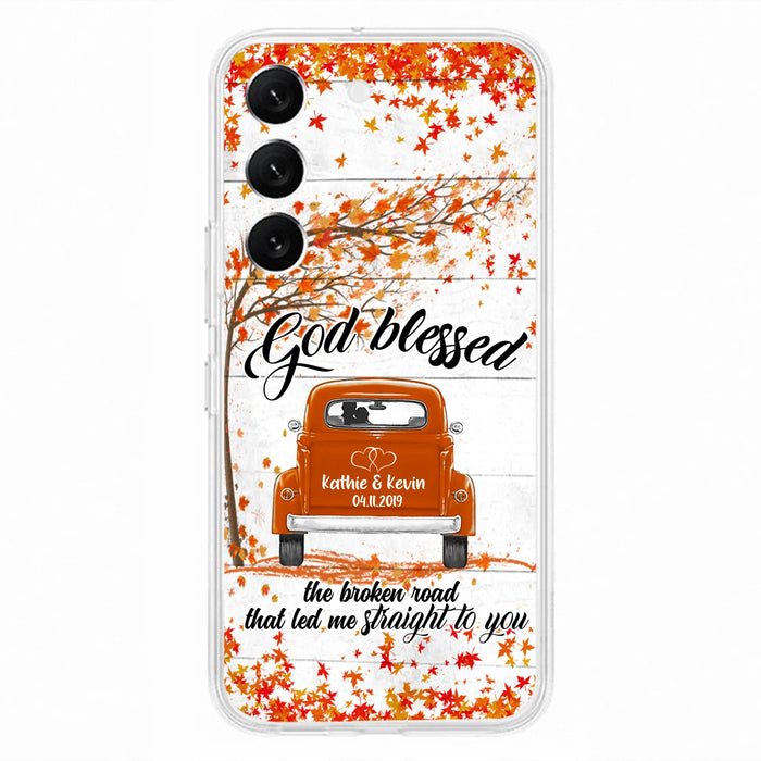 Custom Personalized Couple Phone Case - Best Gift For Couple - God Blessed The Broken Road That Led Me Straight To You - Case For Iphone And Samsung