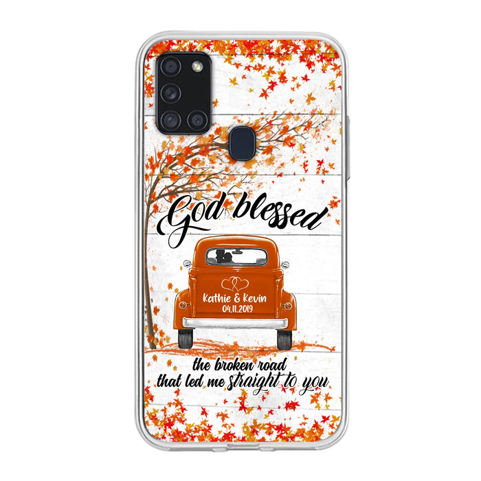 Custom Personalized Couple Phone Case - Best Gift For Couple - God Blessed The Broken Road That Led Me Straight To You - Case For Iphone And Samsung