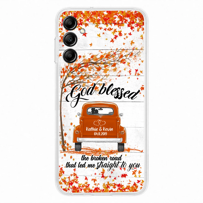 Custom Personalized Couple Phone Case - Best Gift For Couple - God Blessed The Broken Road That Led Me Straight To You - Case For Iphone And Samsung