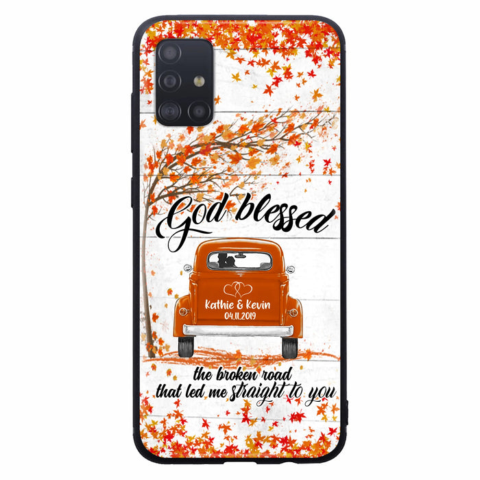 Custom Personalized Couple Phone Case - Best Gift For Couple - God Blessed The Broken Road That Led Me Straight To You - Case For Iphone And Samsung