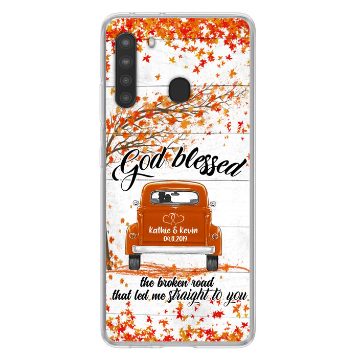 Custom Personalized Couple Phone Case - Best Gift For Couple - God Blessed The Broken Road That Led Me Straight To You - Case For Iphone And Samsung