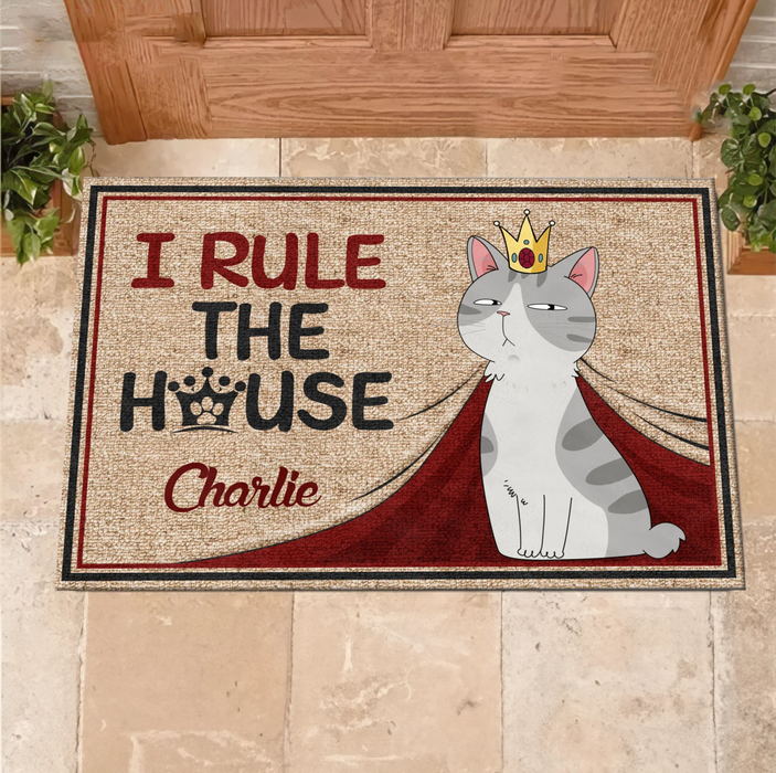Personalized Cat Doormat - Gift Idea For Cat Lover - I Rule The House