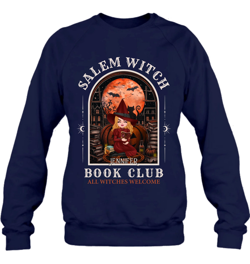 Personalized Salem Witch Book Club T-Shirt/Long Sleeve/Sweater/Hoodie - Gift Idea For Book Lover - All Witches Welcome