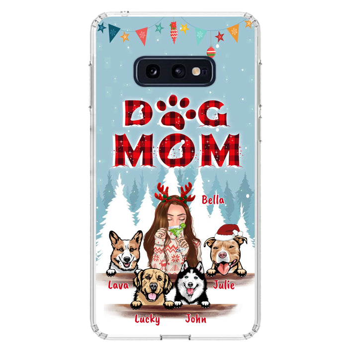 Custom Personalized Pet Mom Xmas Phone Case - Upto 4 Pets - Best Gift For Dog/Cat Lover - Case For Iphone/Samsung - 2T7CRT
