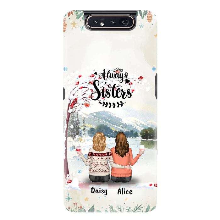 Custom Personalized Sisters Phone Case - Christmas/Autumn/Winter Sisters - Upto 3 Girls - Best Gift For Friends - Phone Case For iPhone And Samsung