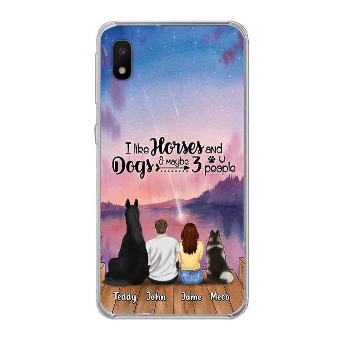 Custom Personalized Parents Horse Dog Phone Case - Upto 3 Pets Forever In My Heart - Case For iPhone And Samsung