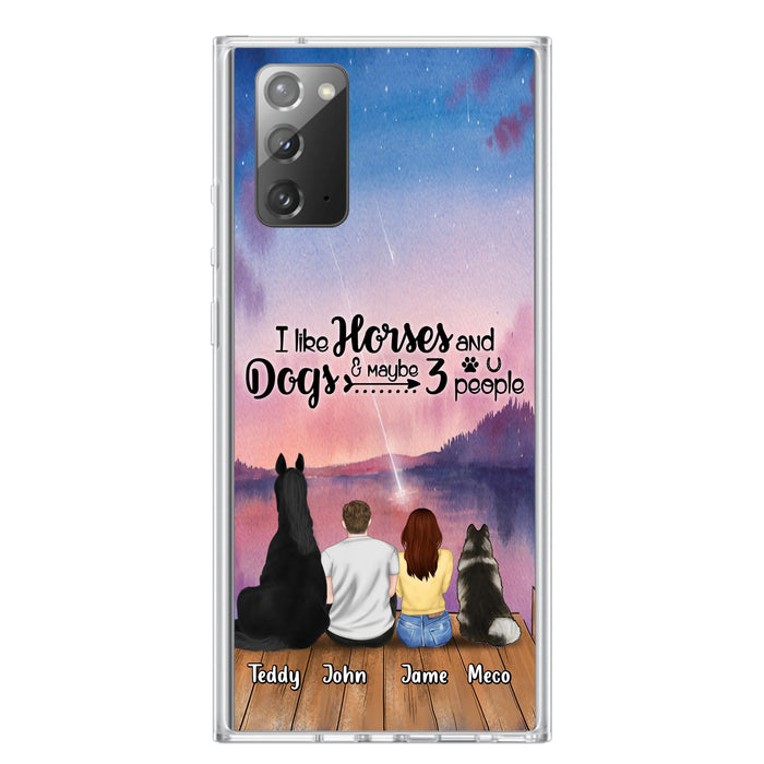 Custom Personalized Parents Horse Dog Phone Case - Upto 3 Pets Forever In My Heart - Case For iPhone And Samsung