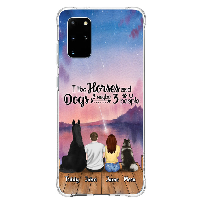 Custom Personalized Parents Horse Dog Phone Case - Upto 3 Pets Forever In My Heart - Case For iPhone And Samsung