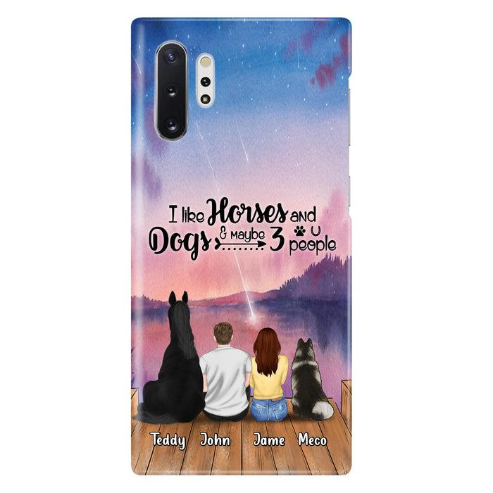 Custom Personalized Parents Horse Dog Phone Case - Upto 3 Pets Forever In My Heart - Case For iPhone And Samsung