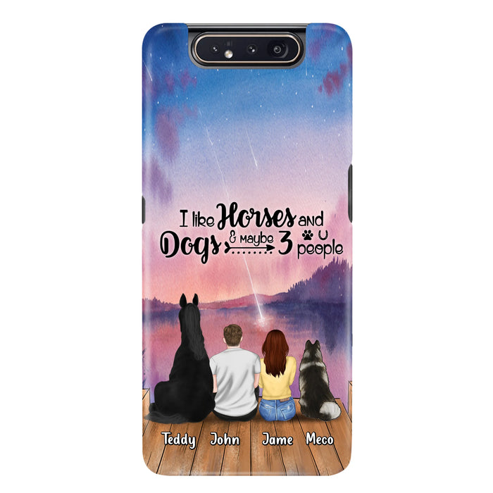 Custom Personalized Parents Horse Dog Phone Case - Upto 3 Pets Forever In My Heart - Case For iPhone And Samsung