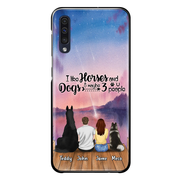 Custom Personalized Parents Horse Dog Phone Case - Upto 3 Pets Forever In My Heart - Case For iPhone And Samsung