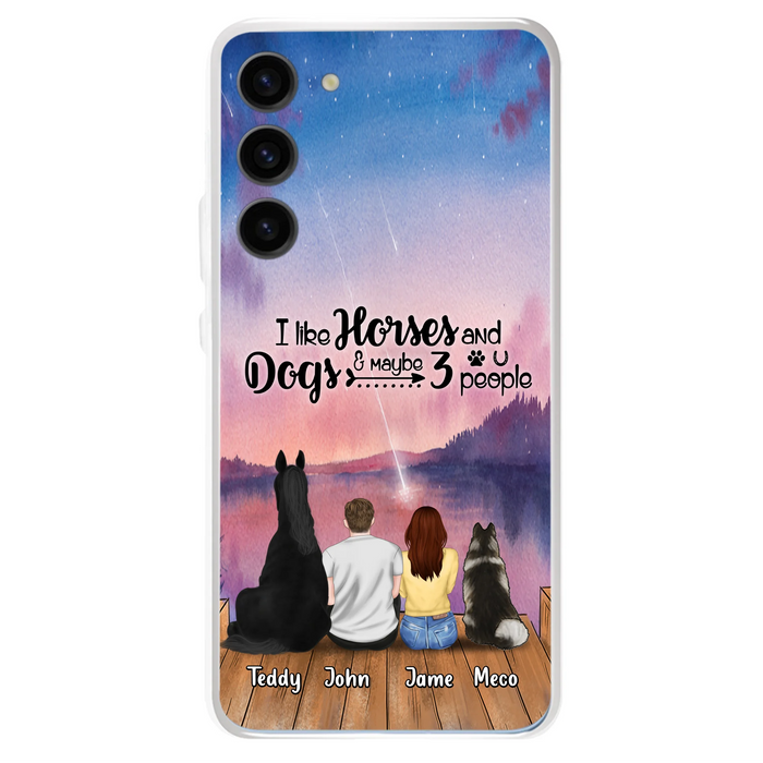 Custom Personalized Parents Horse Dog Phone Case - Upto 3 Pets Forever In My Heart - Case For iPhone And Samsung