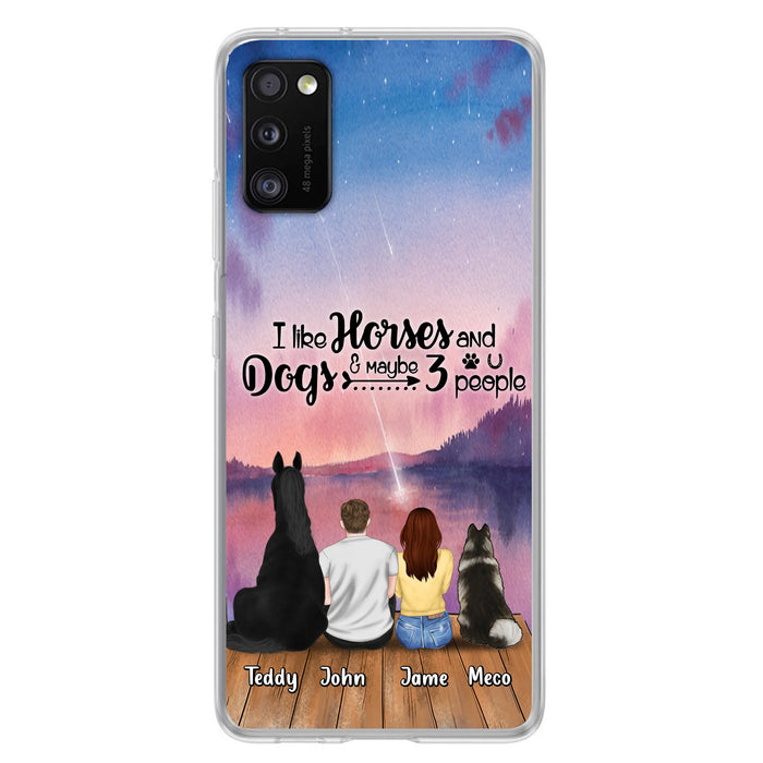 Custom Personalized Parents Horse Dog Phone Case - Upto 3 Pets Forever In My Heart - Case For iPhone And Samsung