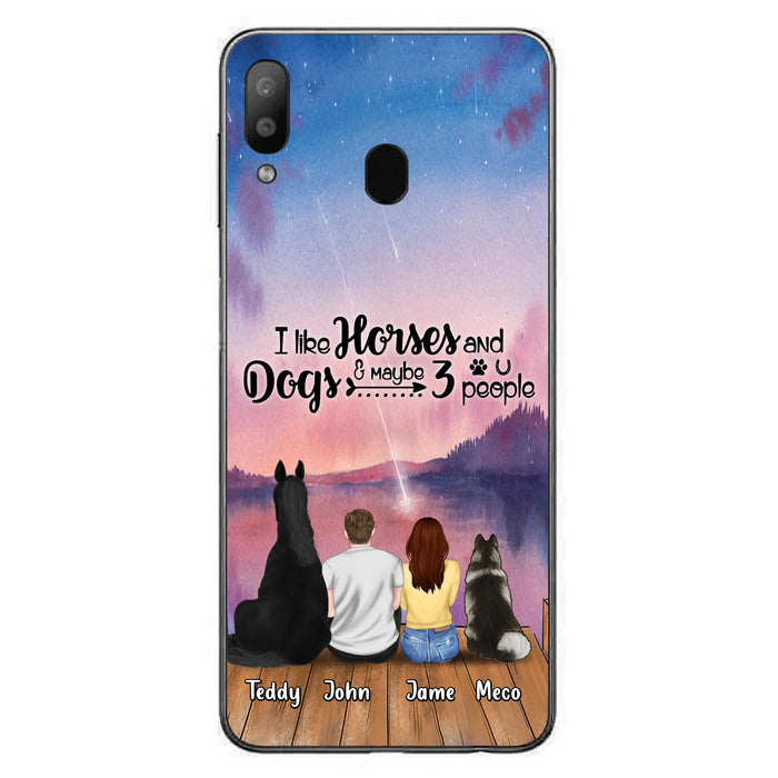 Custom Personalized Parents Horse Dog Phone Case - Upto 3 Pets Forever In My Heart - Case For iPhone And Samsung