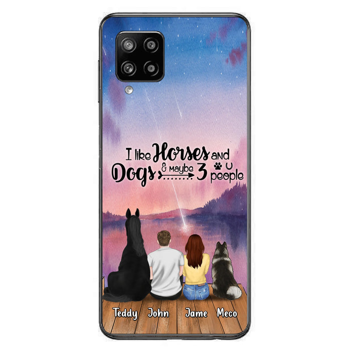 Custom Personalized Parents Horse Dog Phone Case - Upto 3 Pets Forever In My Heart - Case For iPhone And Samsung