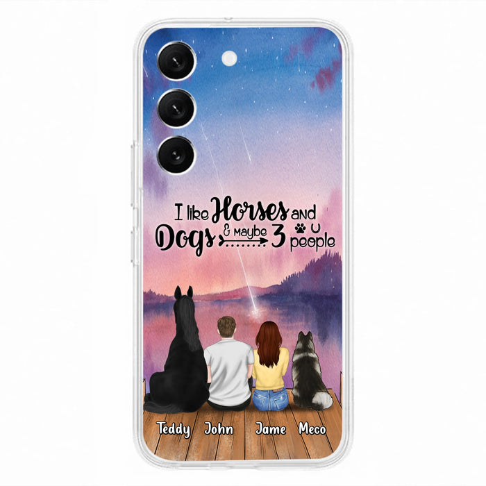 Custom Personalized Parents Horse Dog Phone Case - Upto 3 Pets Forever In My Heart - Case For iPhone And Samsung