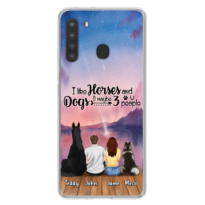 Custom Personalized Parents Horse Dog Phone Case - Upto 3 Pets Forever In My Heart - Case For iPhone And Samsung