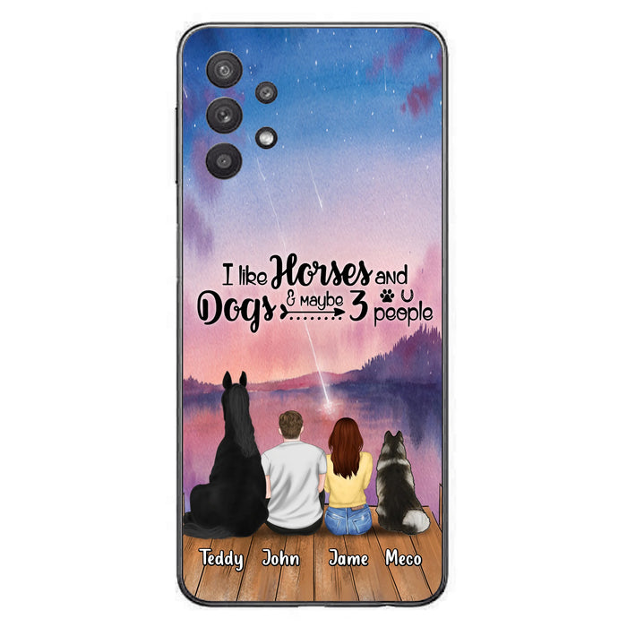Custom Personalized Parents Horse Dog Phone Case - Upto 3 Pets Forever In My Heart - Case For iPhone And Samsung