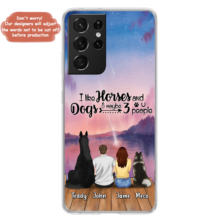 Custom Personalized Parents Horse Dog Phone Case - Upto 3 Pets Forever In My Heart - Case For iPhone And Samsung