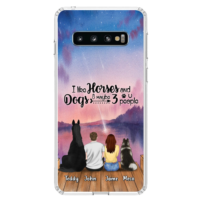 Custom Personalized Parents Horse Dog Phone Case - Upto 3 Pets Forever In My Heart - Case For iPhone And Samsung