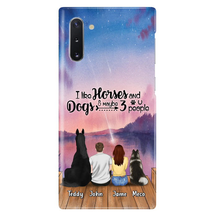 Custom Personalized Parents Horse Dog Phone Case - Upto 3 Pets Forever In My Heart - Case For iPhone And Samsung