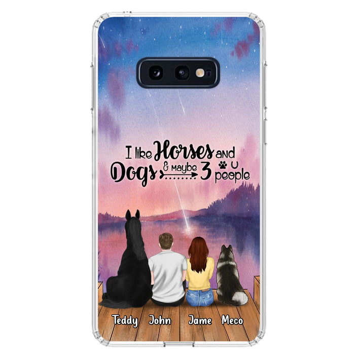 Custom Personalized Parents Horse Dog Phone Case - Upto 3 Pets Forever In My Heart - Case For iPhone And Samsung