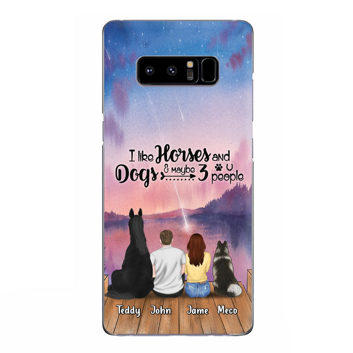 Custom Personalized Parents Horse Dog Phone Case - Upto 3 Pets Forever In My Heart - Case For iPhone And Samsung