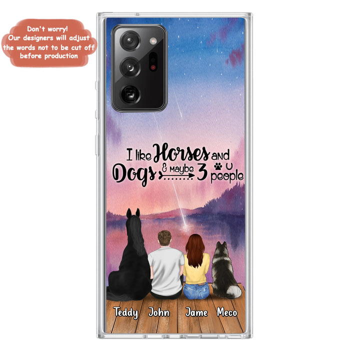 Custom Personalized Parents Horse Dog Phone Case - Upto 3 Pets Forever In My Heart - Case For iPhone And Samsung