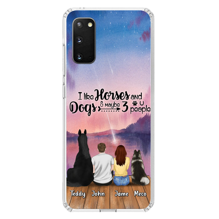 Custom Personalized Parents Horse Dog Phone Case - Upto 3 Pets Forever In My Heart - Case For iPhone And Samsung