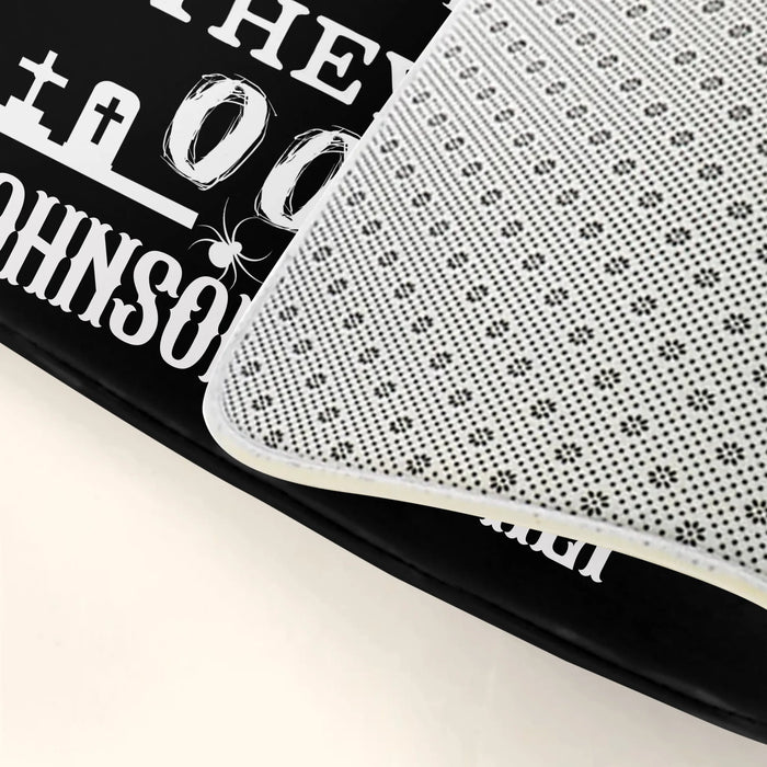 Personalized Family Creepy Doormat - Halloween Gift Idea For Family - They're Creepy They're Kooky Mysterious & Spooky