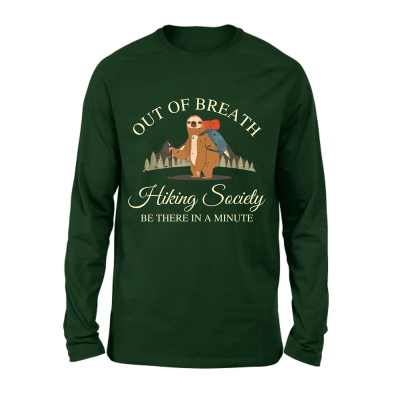 Personalized Camping/ Hiking Hoodies/ T-Shirt/Long Sleeve/Sweater - Gift Idea For Camping/ Hiking Lover - Out Of Breath Hiking Society