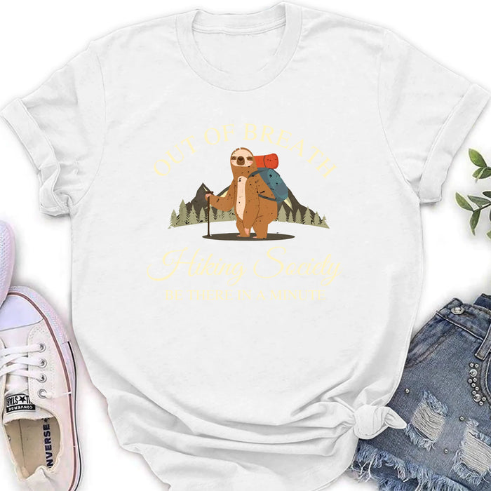 Personalized Camping/ Hiking Hoodies/ T-Shirt/Long Sleeve/Sweater - Gift Idea For Camping/ Hiking Lover - Out Of Breath Hiking Society