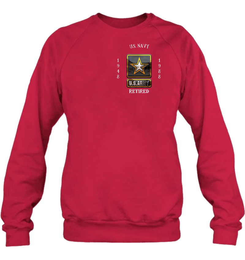 Personalized Retired Veteran Shirt/Hoodie - Father's Day Gift Idea for Veteran