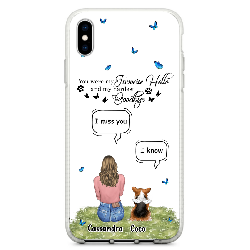 Personalized Pet Phone Case - Upto 4 Pets - Mother's Day Gift Idea For Couple/Dog/Cat Lover - You Were My Favorite Hello - Case For iPhone/Samsung
