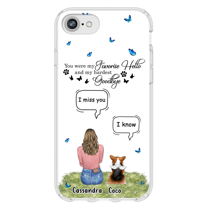 Personalized Pet Phone Case - Upto 4 Pets - Mother's Day Gift Idea For Couple/Dog/Cat Lover - You Were My Favorite Hello - Case For iPhone/Samsung