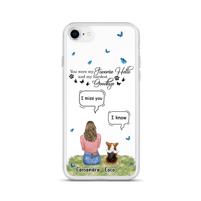Personalized Pet Phone Case - Upto 4 Pets - Mother's Day Gift Idea For Couple/Dog/Cat Lover - You Were My Favorite Hello - Case For iPhone/Samsung