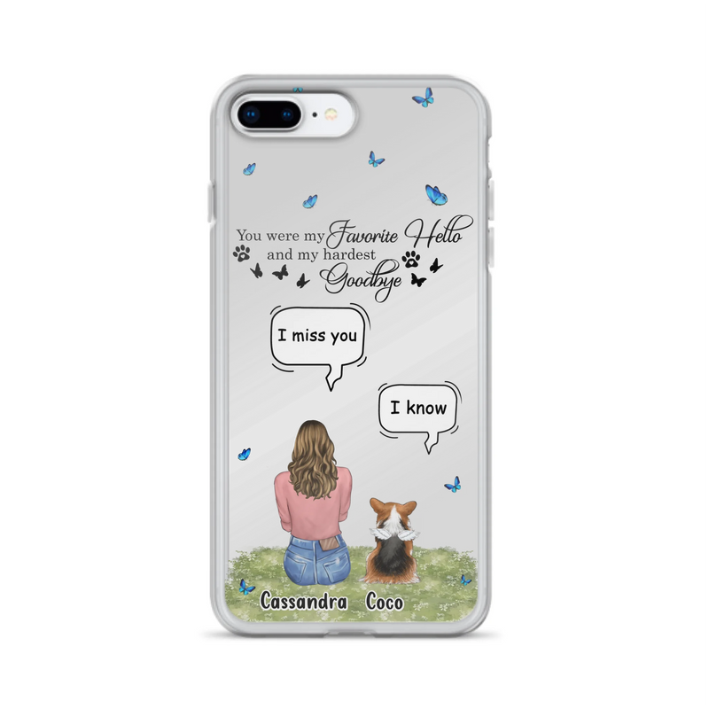Personalized Pet Phone Case - Upto 4 Pets - Mother's Day Gift Idea For Couple/Dog/Cat Lover - You Were My Favorite Hello - Case For iPhone/Samsung