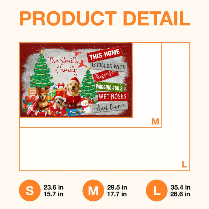 Personalized Dog Family Doormat - Christmas Gift Idea For Dog Lover - Upload Photo - Up to 5 Dogs