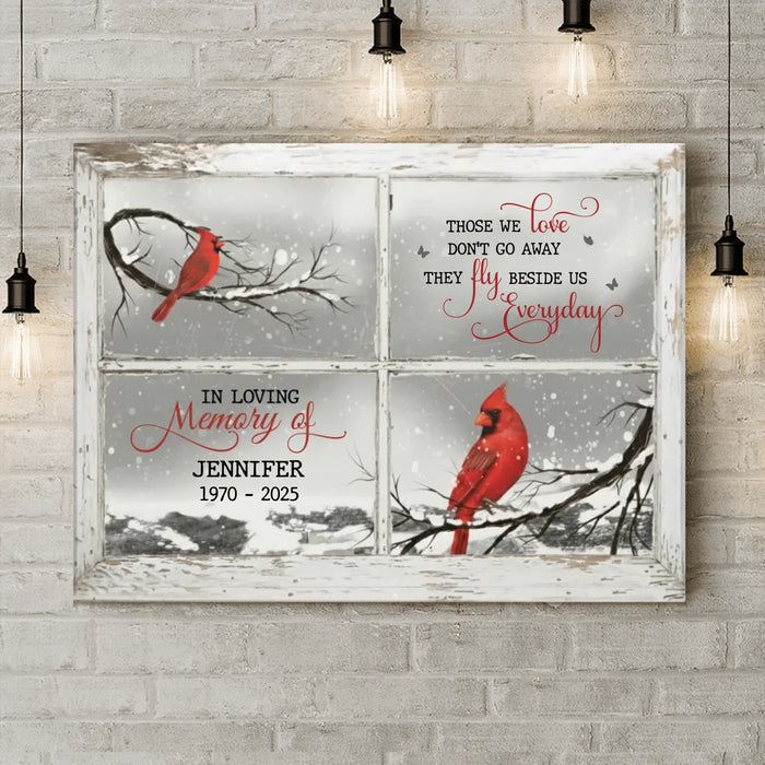 Personalized Memorial Canvas - Memorial Gift For Family Member - Those We Love Don't Go Away