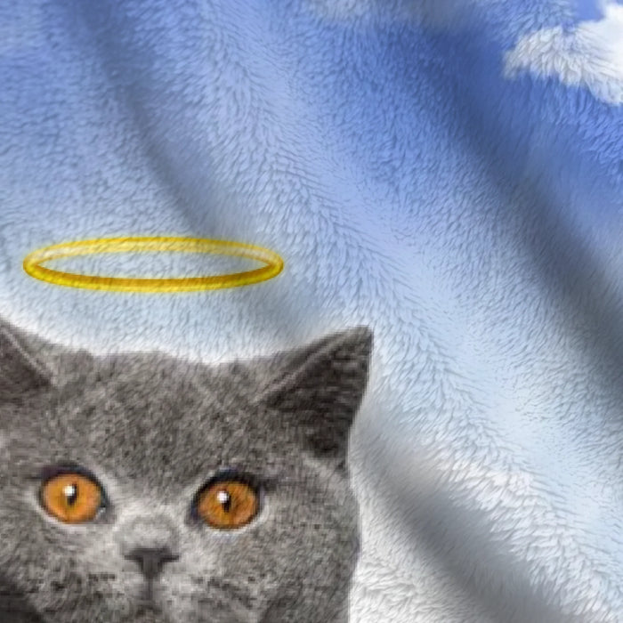 Personalized Pet Memorial Fleece Throw Blanket – Upload Dog & Cat Photo with up to 9 Photos - Sympathy Gift for Pet Loss Mom