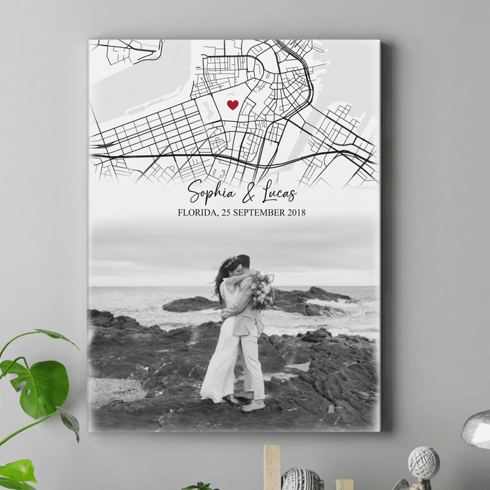 Personalized Family Milestone Canvas – Custom Maps of Special Moments - Gift Idea For Family/ Couple