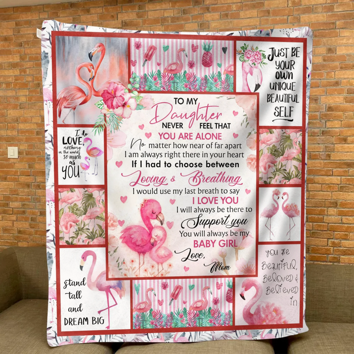 Personalized To My Daughter Fleece Throw Blanket/ Quilt - Gift Idea To Daughter - You Will Always Be My Baby Girl