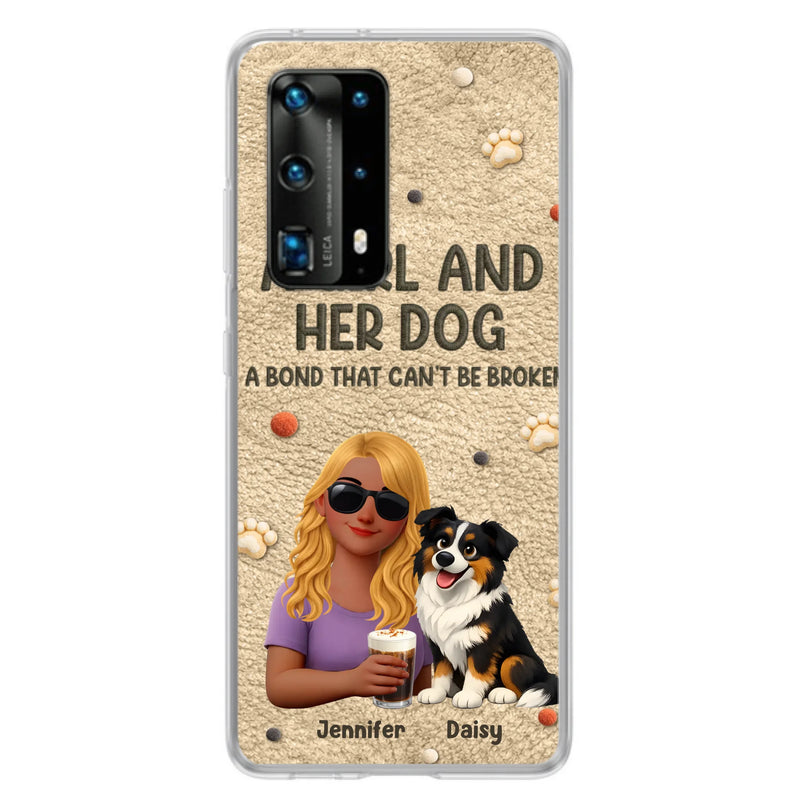 Personalized Girl and Her Dog Phone Case For Xiaomi/ Huawei/ Oppo - A Bond That Can’t Be Broken - Gift Idea For Dog Lover, Dog Mom