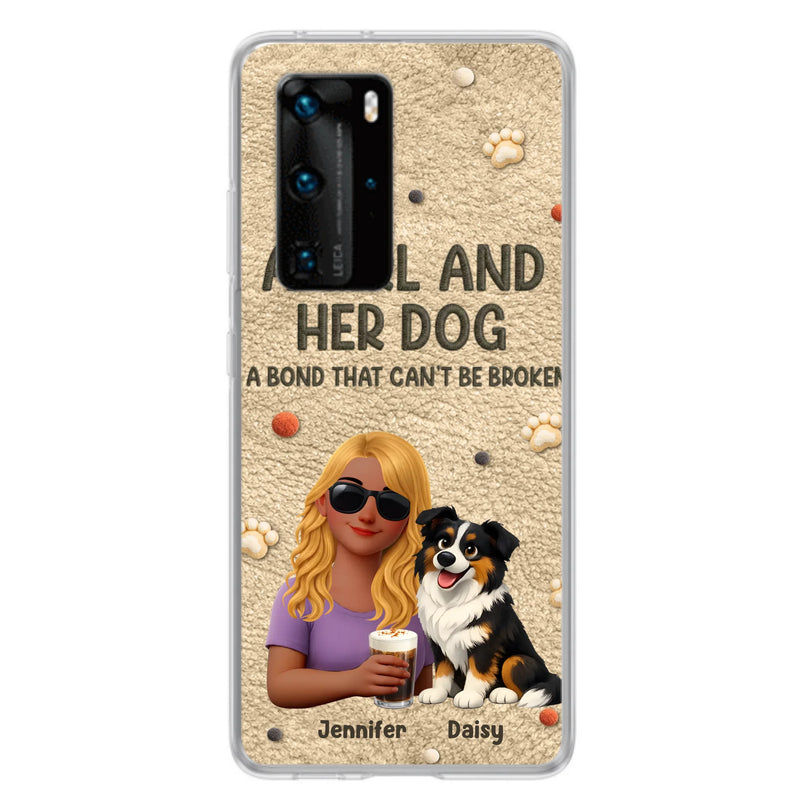Personalized Girl and Her Dog Phone Case For Xiaomi/ Huawei/ Oppo - A Bond That Can’t Be Broken - Gift Idea For Dog Lover, Dog Mom