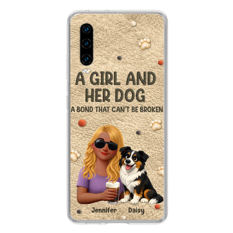 Personalized Girl and Her Dog Phone Case For Xiaomi/ Huawei/ Oppo - A Bond That Can’t Be Broken - Gift Idea For Dog Lover, Dog Mom