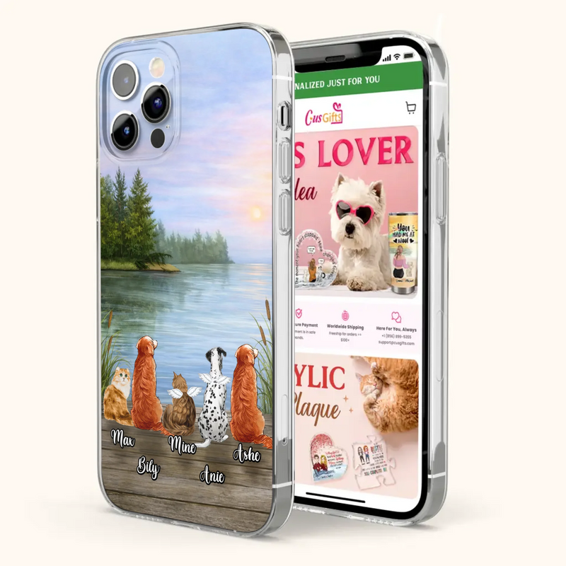 Personalized Memorial Phone Case for iPhone/ Samsung - Gift Idea For Dog/ Cat Lovers with up to 5 Pets
