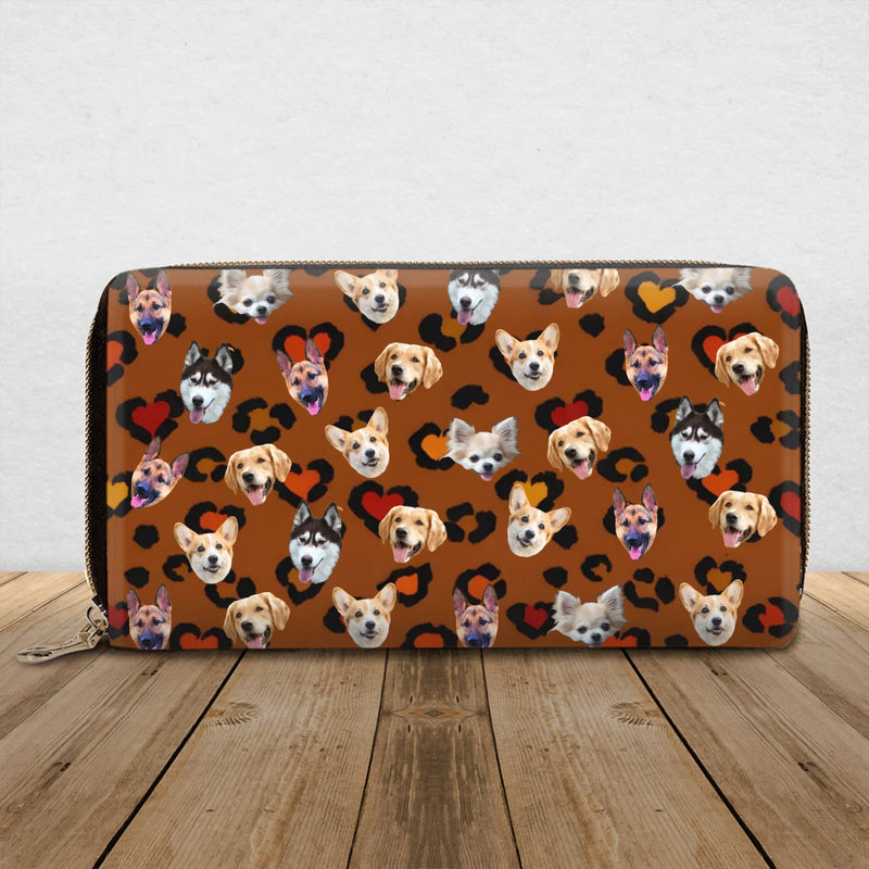 Personalized Dog Photo Long Wallet – Custom Pet Faces – Unique Birthday, Christmas or Mother’s Day Gift for Dog Lovers