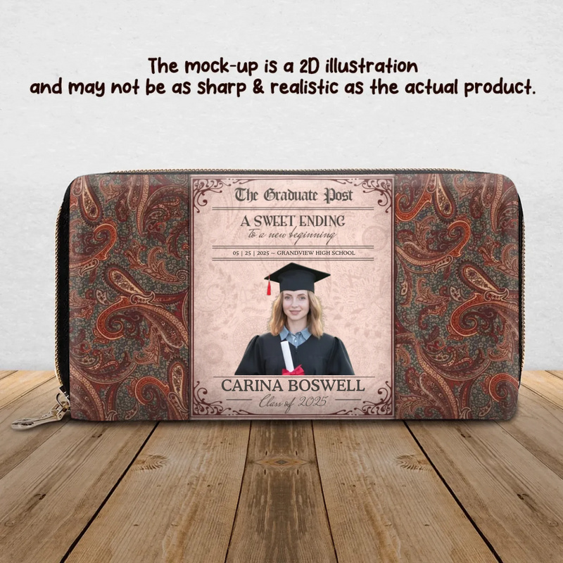 Personalized Graduation Long Wallet – Custom Photo & Name – Unique Graduation Gift for Daughter, Graduate or Student